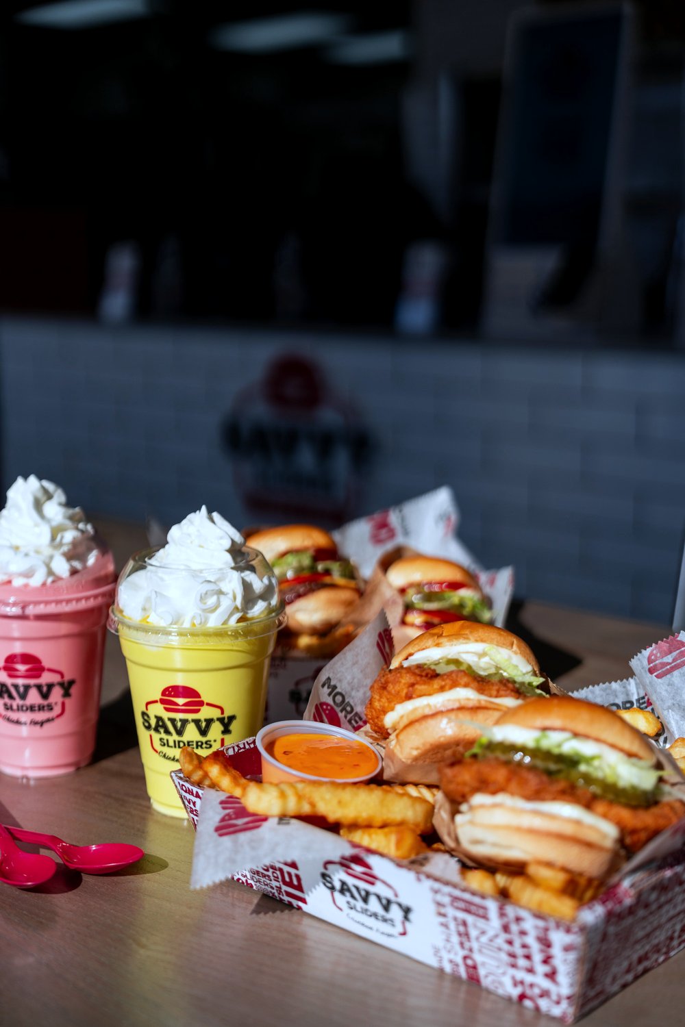Sliders, wings, fries and milkshakes from Savvy Sliders